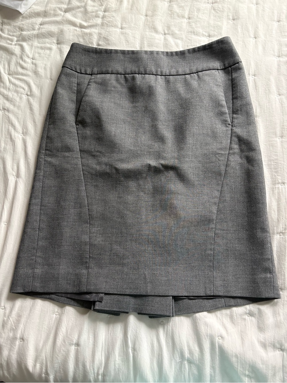 LOFT Gray Midi Pencil Skirt